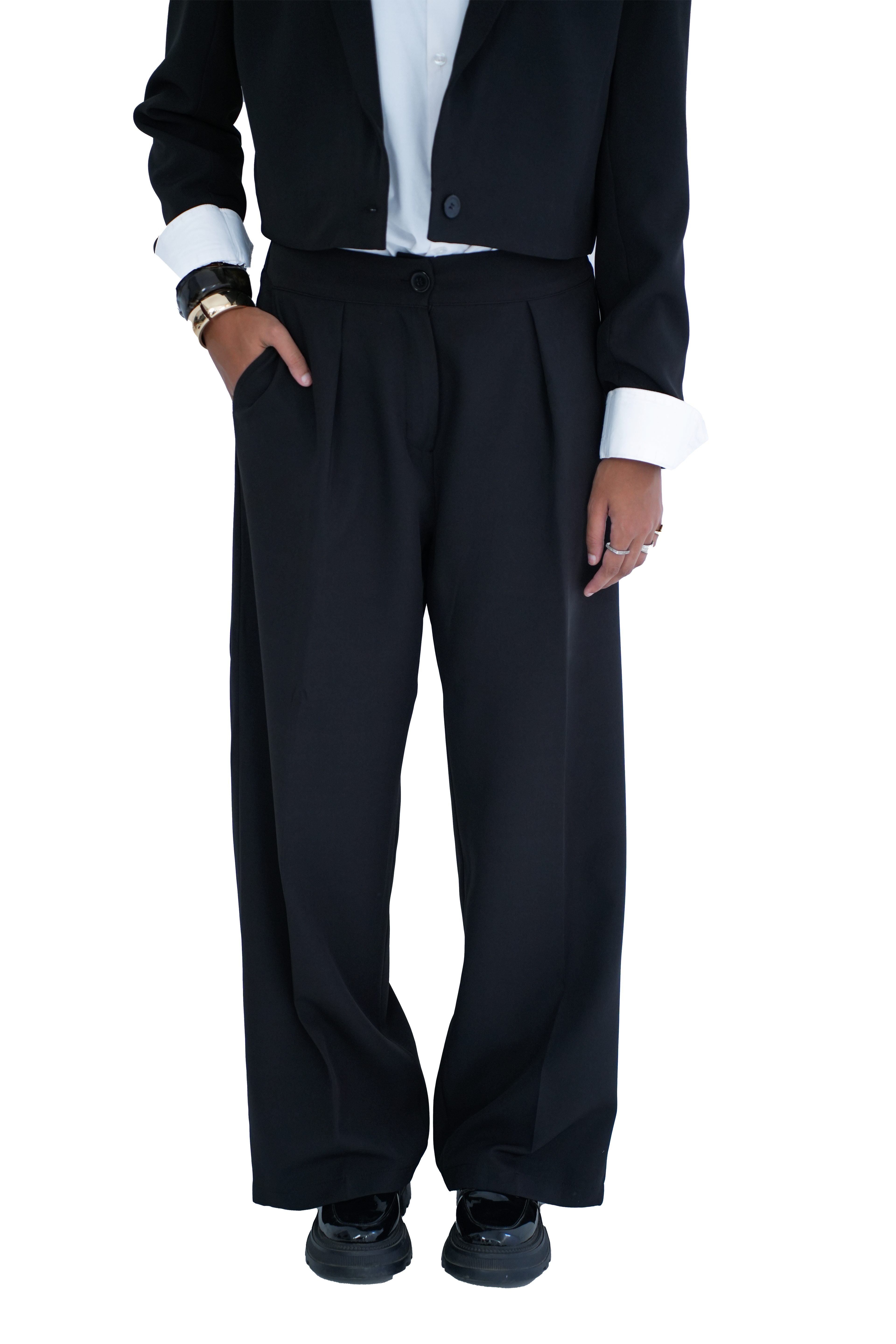 Pleated pants - Black