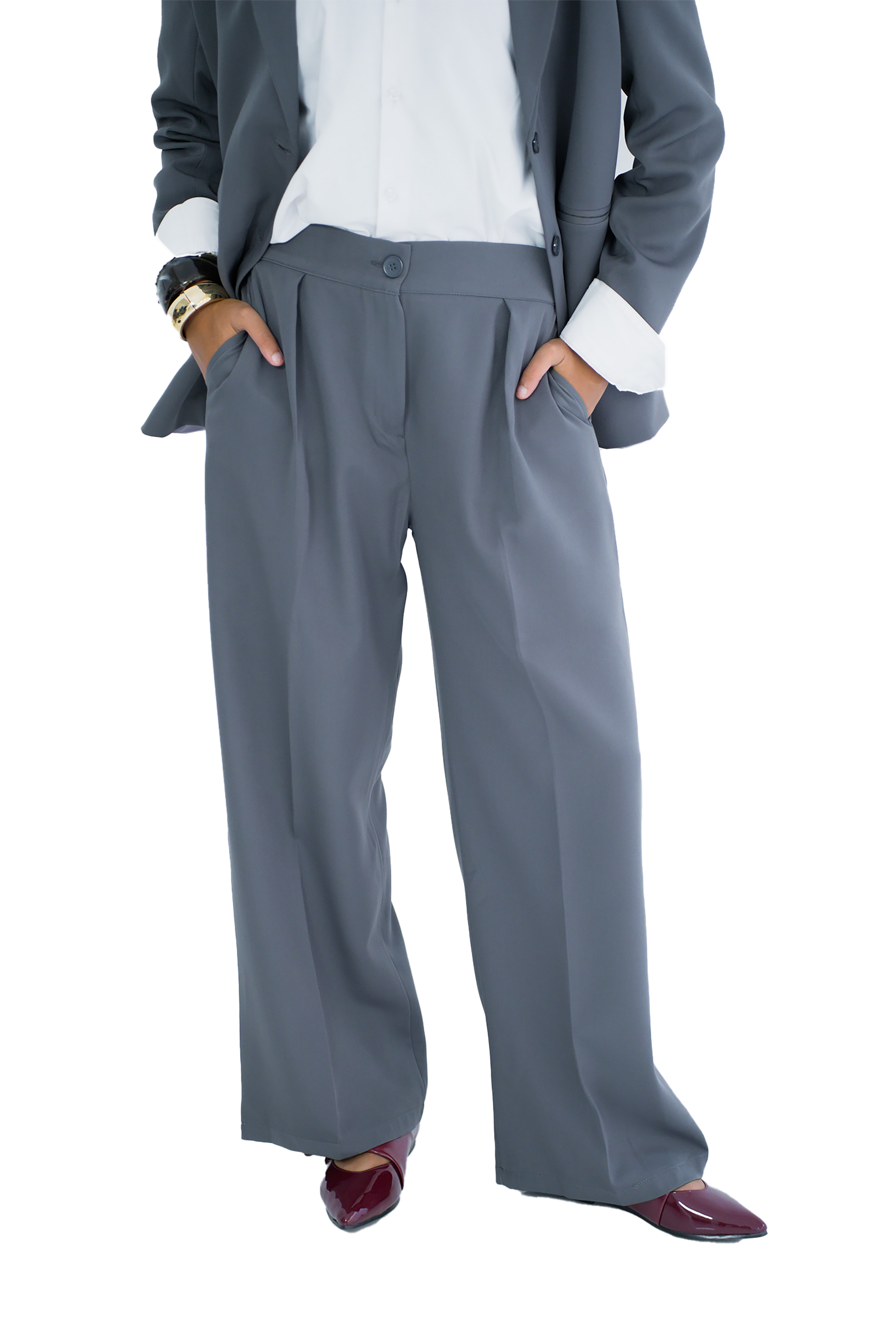 Pleated pants - Grey